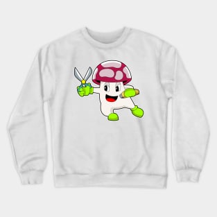 Mushroom Hairdresser Scissors Crewneck Sweatshirt